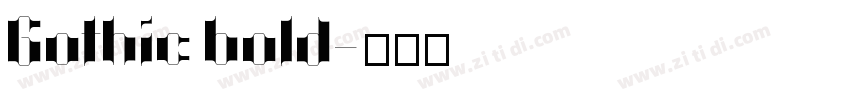 Gothic bold字体转换